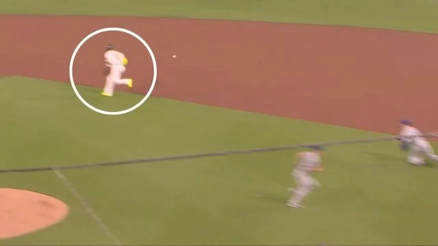 Manny Machado was NOT out of the Base Path